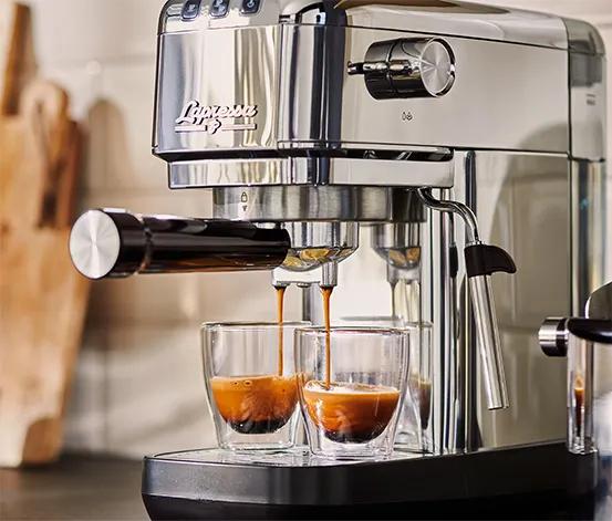 Actual product image Tchibo Lapressa" portafilter espresso machine, stainless steel