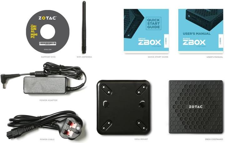 Produktbild Zotac ZBOX CI327 Nano (Intel Celeron N3450)