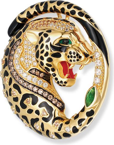 Actual product image Seinerzeit Kiani leopard pendant/brooch (Silver 925, Enamel)