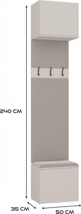 Productafbeelding Topeshop Garderoba Wieszak HAGA 1W KASZMIR (1x)