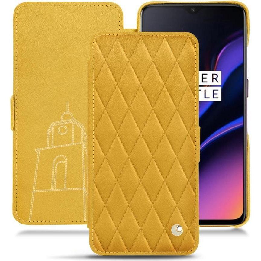 Thumbnail - Noreve Lederschutzhülle horizontal (OnePlus 6T), Smartphone Hülle, Orange