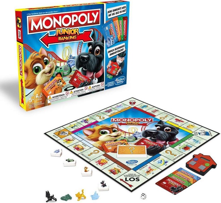 Actual product image Hasbro Monopoly Junior Electronic Banking (English, German)