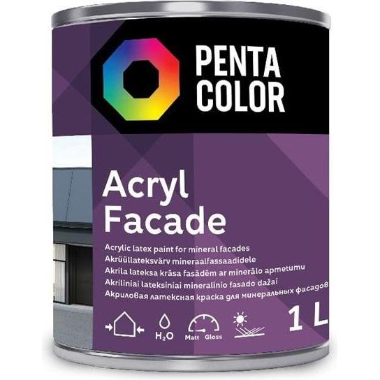 Pentacolor, Colore + Vernice per fai da te, Pittura per facciate acrilica Fasad 1 (1000 ml)