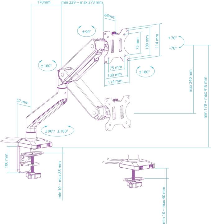 Image du produit Ultradesk Branch Single (Tables, 32")