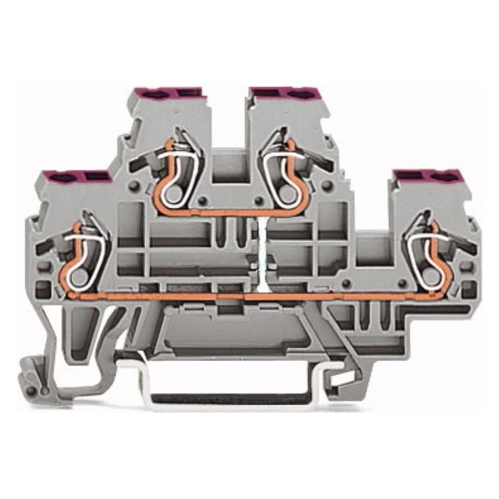 Wago Grigio Morsetto A Due Piani, Accessori Di Elettronica + Alloggiamento,