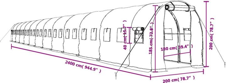 Produktbild vidaXL Gewächshaus