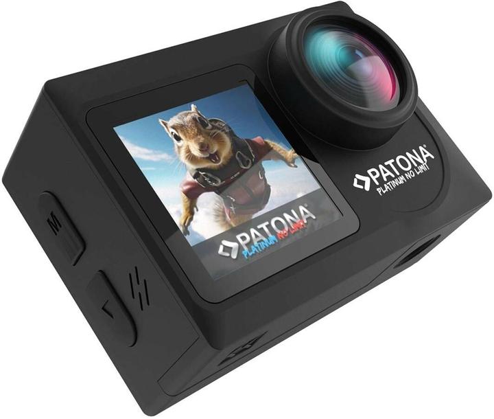 Patona BIG SET Action Cam Life SL4 5K 120fps 64mp EIS 120° 6G Akkus+Dualladegerät+64GB Karte+Zubehör (WiFi)