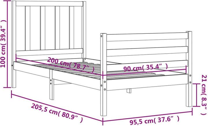 Image du produit vidaXL Nyasia (90 x 200 cm)