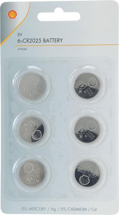 Produktbild Rainx 12er-Set Lithium-Knopfzellen CR2025, 3 Volt, Shell (12 Stk., CR2025)