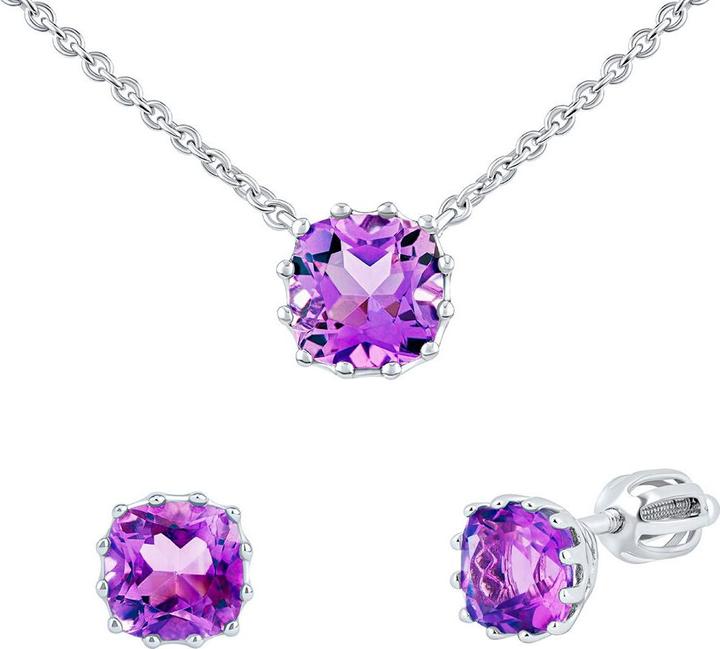 Immagine prodotto Silvego - Mw10812a - Women 925 Sterling Silver Jewellery Set With Genuine (Argento)