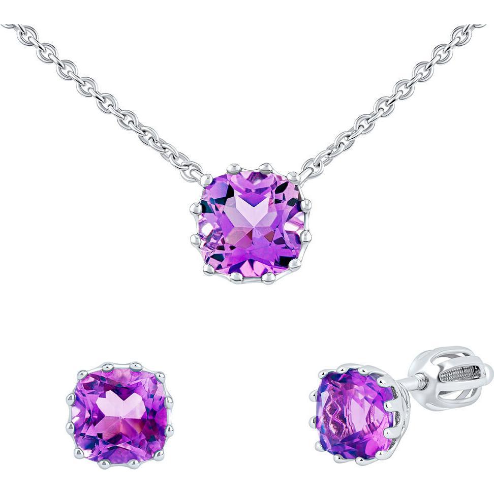 Silvego, Gioielli in set, - Mw10812a - Women 925 Sterling Silver Jewellery Set With Genuine, Argento, (Argento)