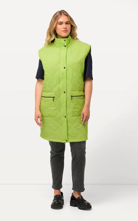 Produktbild Ulla Popken Long-Steppweste, Stehkragen, Zipper, Zipptaschen (42, 44)