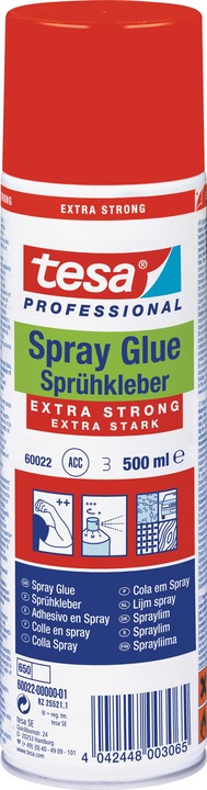Immagine prodotto tesa Adesivo spray EXTRA STRONG, adesivo forte da spruzzare, bomboletta da 500ml (469 g, 500 ml)