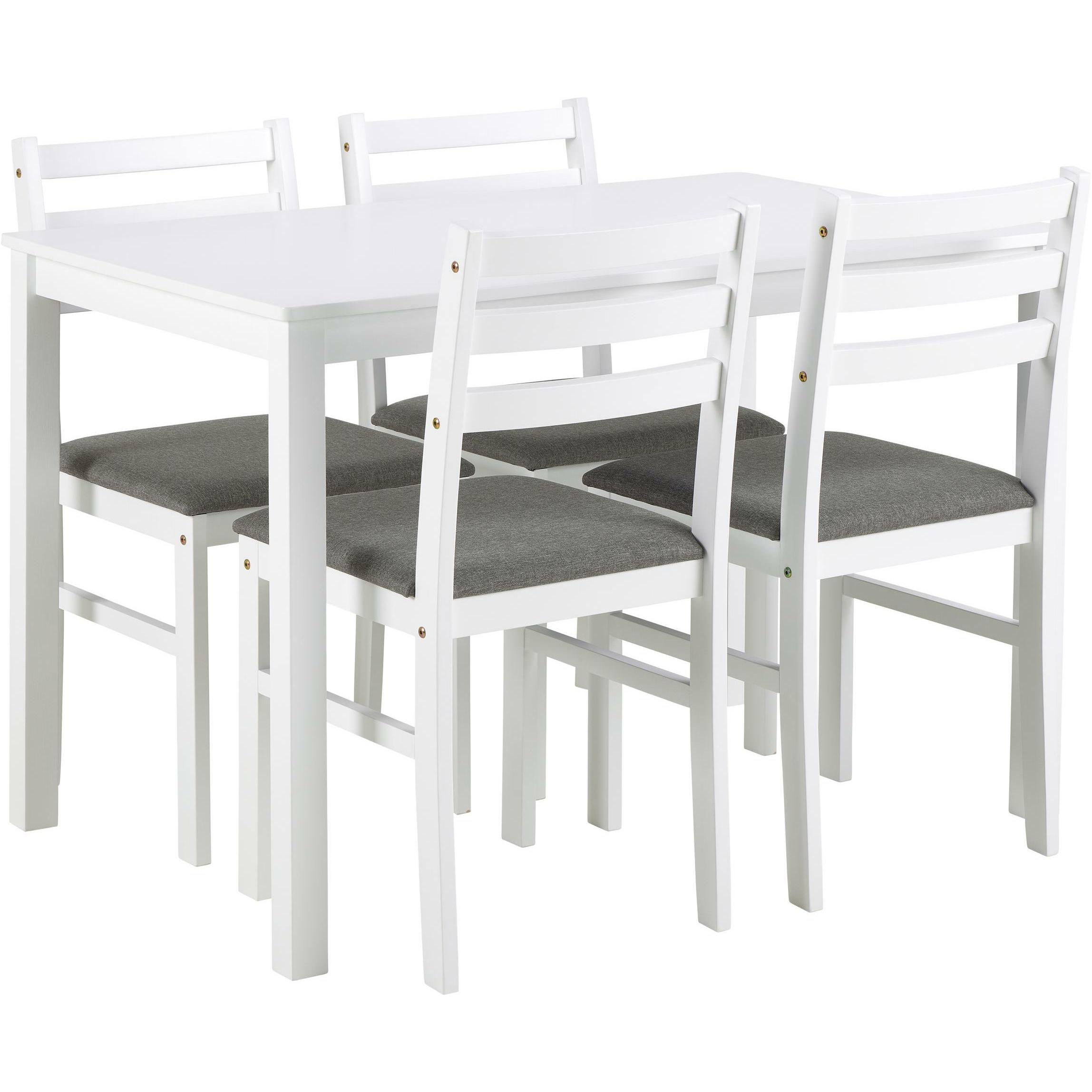 AC Design, Esstisch, Esstisch-Set Alicante 110 x 74.5 cm, Weiss