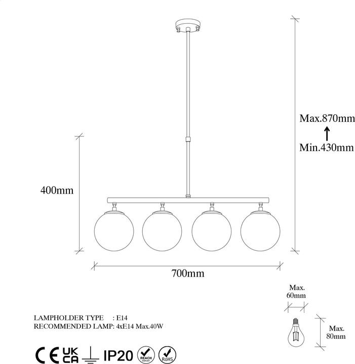 Actual product image Opviq Valerie (E14)