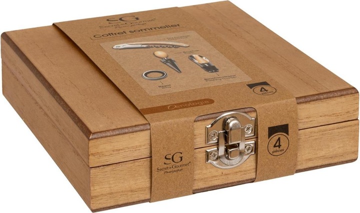 Produktbild Secret de Gourmet Sommelier Box Trester 4p (Weinausgiesser, Tropfring, Weinverschluss)