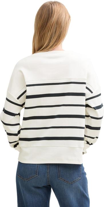 Immagine prodotto Tom Tailor T-shirt met lange mouwen voor dames, 37543 - Offwhite Blue Onregelmatige Streep, L (L)