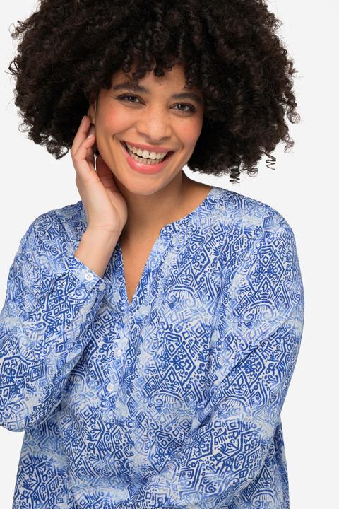 Actual product image Angel of Style Long-Sleeve All-Over Print Tunic Neckline Blouse (52)