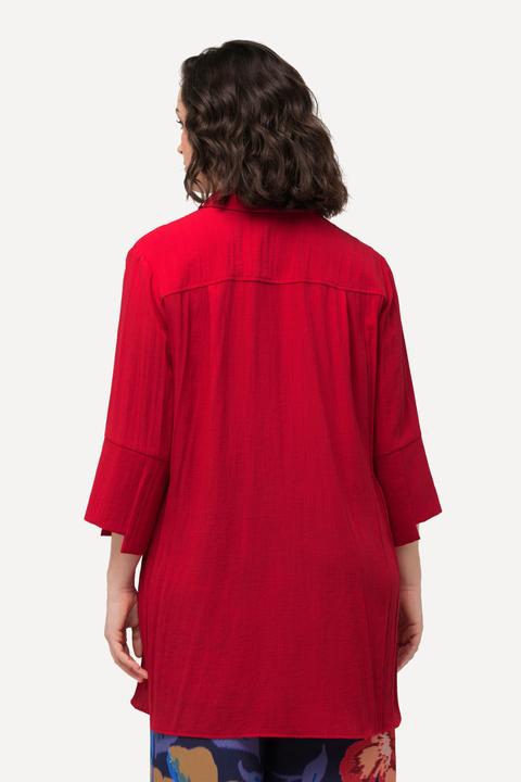 Immagine prodotto Ulla Popken Camicia con polsini asimmetrici, collo da camicia e maniche a 3/4 (46, 48)