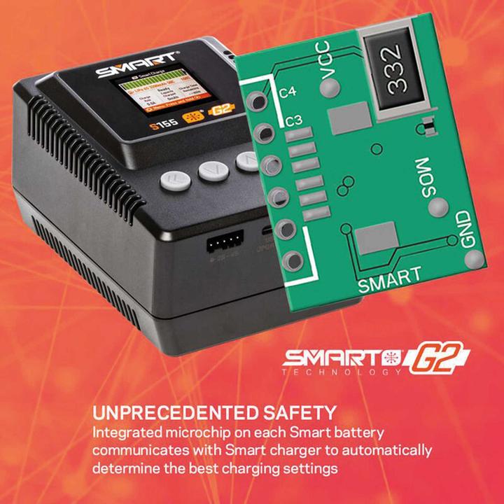 Produktbild Spektrum Ladegerät S155 G2 1x55W AC Smart Charger International IC3 und IC5 Anschluss