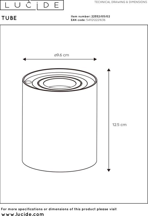 Produktbild Lucide Tube (350 lm, GU10)