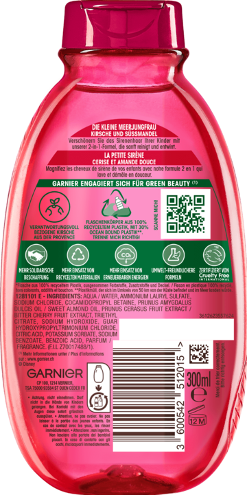 Immagine prodotto Garnier Shampoo per bambini alla ciliegia (300 ml, Shampoo liquido)