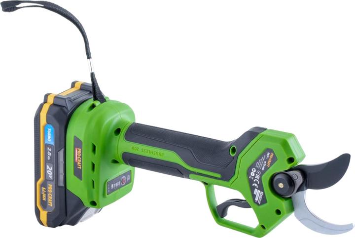 Immagine prodotto Procraft ES32Li Cesoie per rami a batteria 20 V Brushless + 1x batteria 2,0 Ah + caricabatteria +