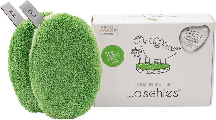 Waschies Kidsline - Waschpads für Babys und Kinder Grün Special-Edition (Reinigungstücher Gesicht)