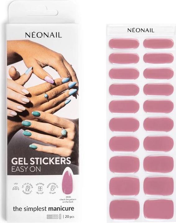 Image du produit Neonail Easy On Gel Stickers Adesivi per unghie colore M08 20 pcs (Ongles artificiels, M08)