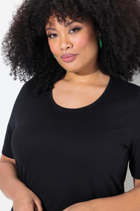 Produktbild Ulla Popken Longshirt, A-Linie, Rundhalsausschnitt, Halbarm (68)