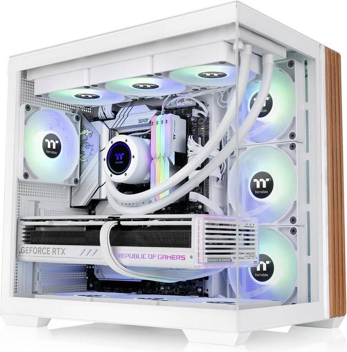 Actual product image Thermaltake Geh View 380 WS Midi Tower "ARGB Snow" White retail (ATX, mATX, Mini-ITX)