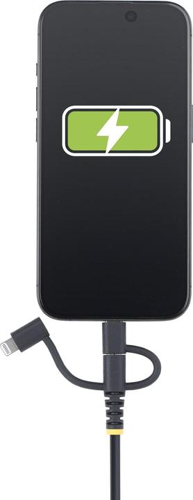 Actual product image StarTech Cable USB 3in1 Multi Charging 1m (1 m, USB 2.0, 15 W)