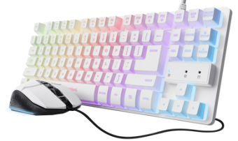 Actual product image Trust Computer keyboard Perifērijas komplekts GXT 798W Gaming Bundle White (Eng. Int., Cable)