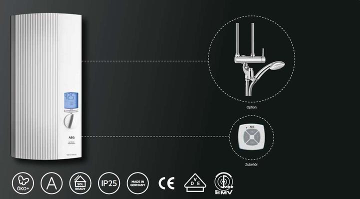 Image du produit AEG Haustechnik DDLE ÖKO TD 27 kW Chauffe-eau instantané entièrement électronique, LCD, fonction ECO, douche à