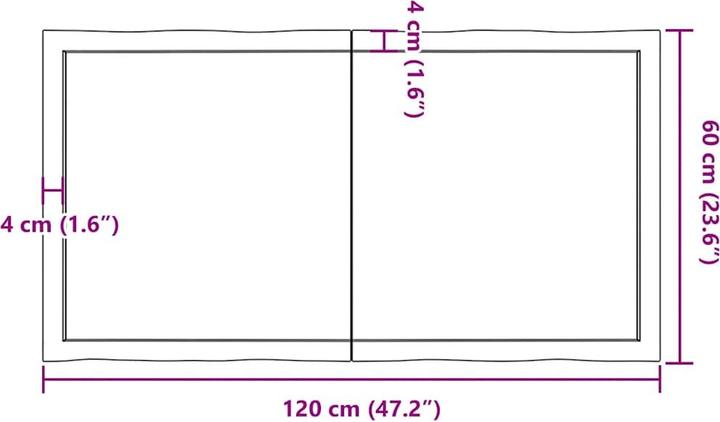 Immagine prodotto vidaXL Aneta (120 x 60 x 4 cm)