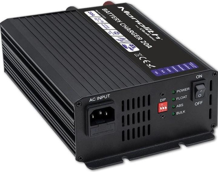 Image du produit Qoltec Inteligentna ładowarka Monolith do akumulatorów LiFePO4 AGM GEL SLA | 20A | 12V (12V, 20 A)