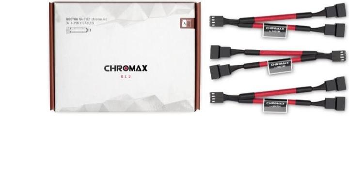 Produktbild Noctua NA-SYC1 chromax.red Y-Splitterkabelset für Lüfter (11 cm, 4 pin PWM)