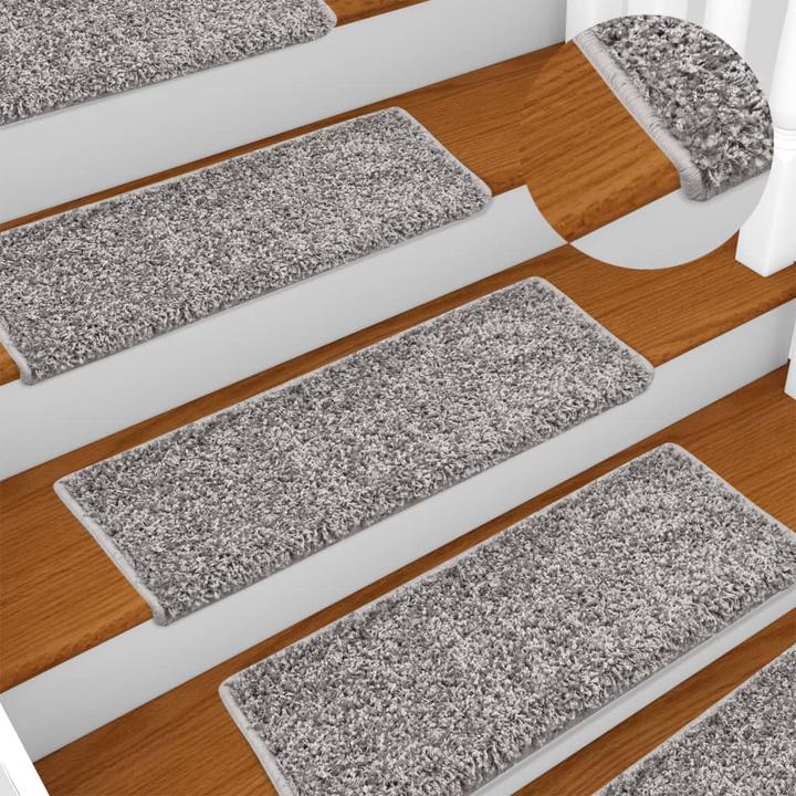 Actual product image vidaXL Step mats 30 pcs. 65x21x4 cm Beige (65 x 21 x 4 cm)