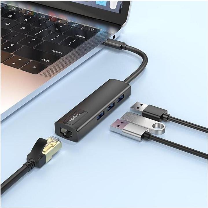 Produktbild Onit USB-C-Hub 3A1RJ45 (USB-C, 4 Ports)