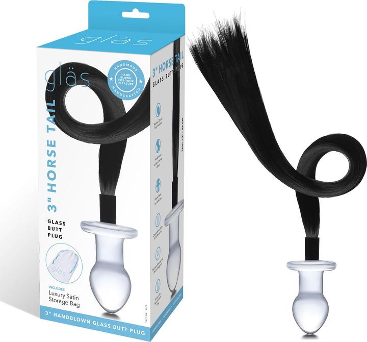 Produktbild Gläs Horse Tail Glass Butt Plug