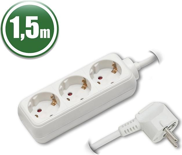 Image du produit Delight Netzwerkverteiler 3din 1,5 m weiss (3x, 1.50 m)