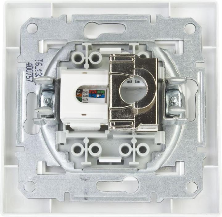 Actual product image Schneider Electric White telecommunication jack RJ12 RJ45 - EPH4900121