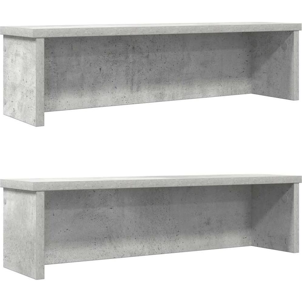 VidaXL Küchenregale Stapelbar 2 Stk. Betongrau 60x15x16 cm, Küchen Organizer, Grau