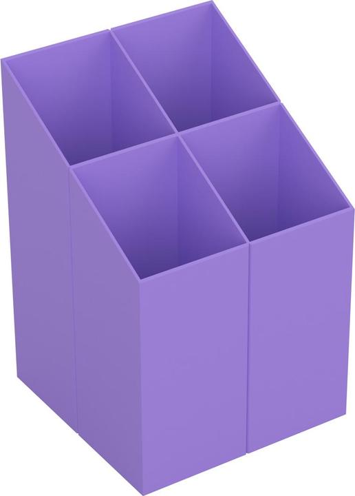Ico Schreibtisch-Organizer quadratisch, 4 Fächer, violett