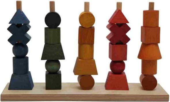Image du produit Wooden Story Rainbow Stacking Toy (Anglais)