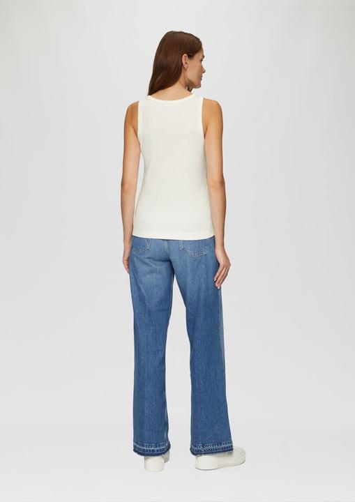 Produktbild s.Oliver T-Shirt Elastisches Top mit Rippstruktur (46)