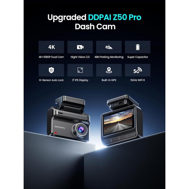 Actual product image DDpai Z50 Pro Dual (Built-in display, GPS receiver, 4K)