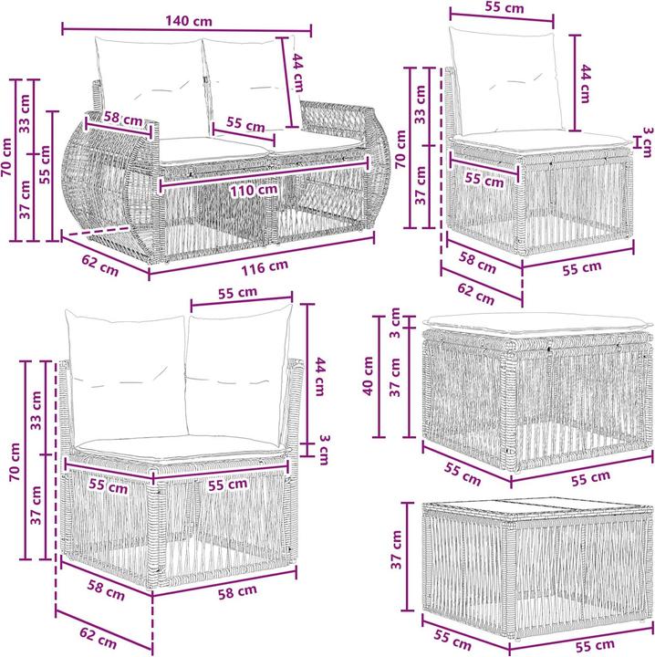 Produktbild vidaXL Garten-Sofa