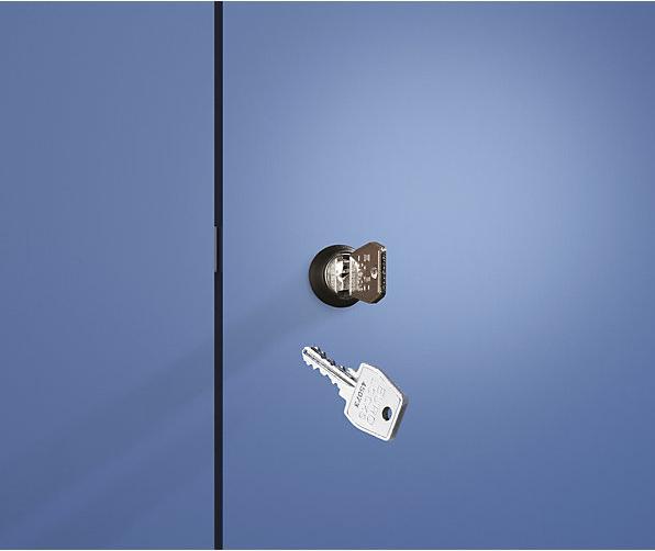 Produktbild C+P CP Classic Plus Schließfachschrank enzianblau, hellgrau 080000-303 S10003, 6 Schließfächer 90,0 x 5 (90 cm, 185 cm)