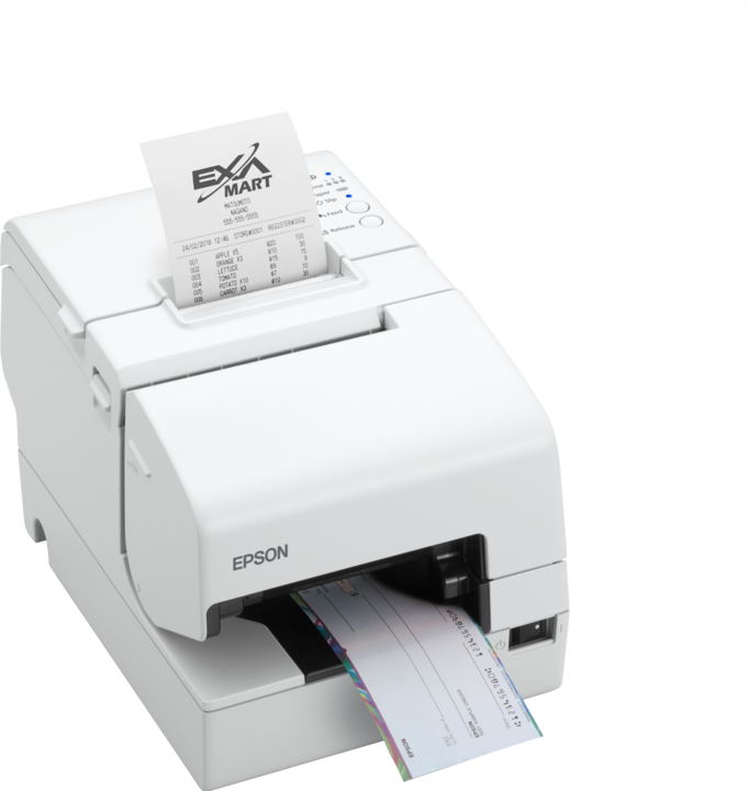 Productafbeelding Epson TM-H6000V-213P1: Serieel, MICR, Wit, PSU, EU (USB, RS-232, USB 2.0, Ethernet)